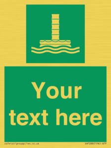 Custom sign safe condition Evacuation chute 